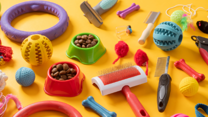 Juguetes y accesorios para mascotas