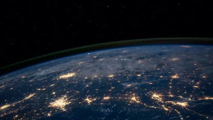 Vista de la tierra desde el espacio